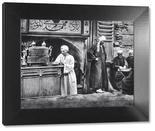 An Arabian coffee house, Cairo, Egypt, c1920s