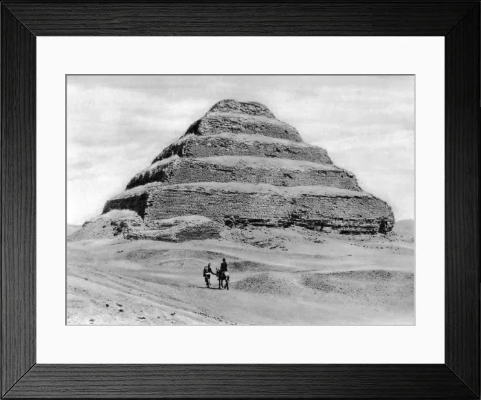 Framed Print : A step pyramid outside Cairo, Egypt, c1920s Framed Print : A step pyramid outside Cairo, Egypt, c1920s