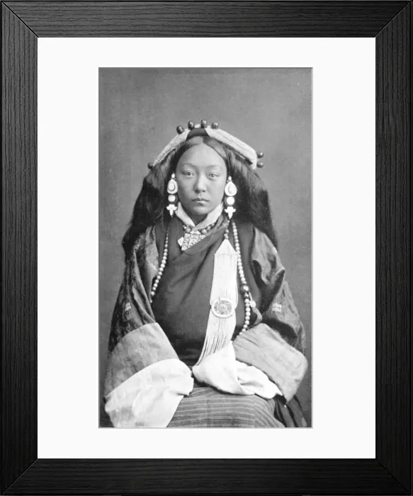 Framed Print : A Tibetan woman, c1910 Framed Print : A Tibetan woman, c1910