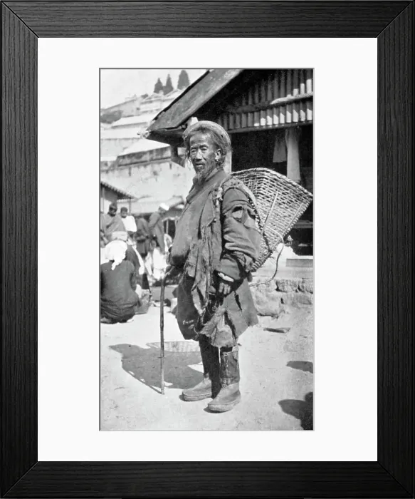 Framed Print : A native of Darjeeling, West Bengal, India, c1910 Framed Print : A native of Darjeeling, West Bengal, India, c1910