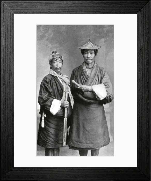 Framed Print : Two Sikkimese men, c1910 Framed Print : Two Sikkimese men, c1910