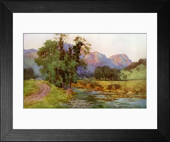 Framed Print : Yewdale Crags, Coniston, Cumbria, 1924-1926. Artist: Cuthbert Rigby