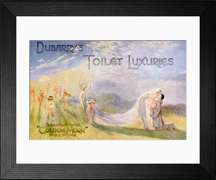 Framed Print : Advertisement for Dubarrys Toilet Luxuries, scented with Golden Morn perfume, 1922 Framed Print : Advertisement for Dubarrys Toilet Luxuries, scented with Golden Morn perfume, 1922