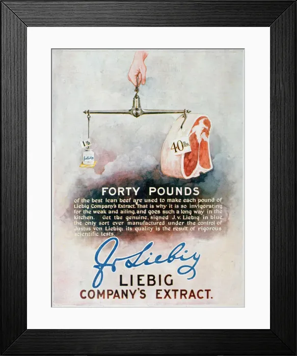 Framed Print : Advert for Liebig Extract of Meat, 1899 Framed Print : Advert for Liebig Extract of Meat, 1899