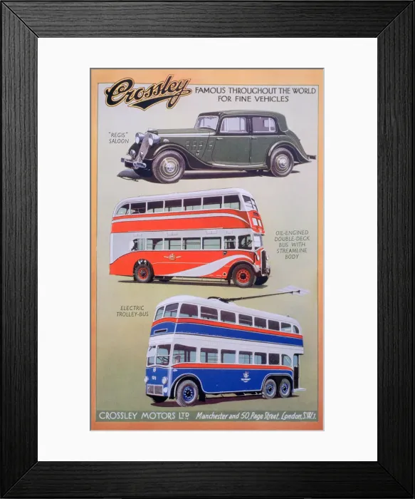 Framed Print : Crossley Motors advert, 1937 Framed Print : Crossley Motors advert, 1937