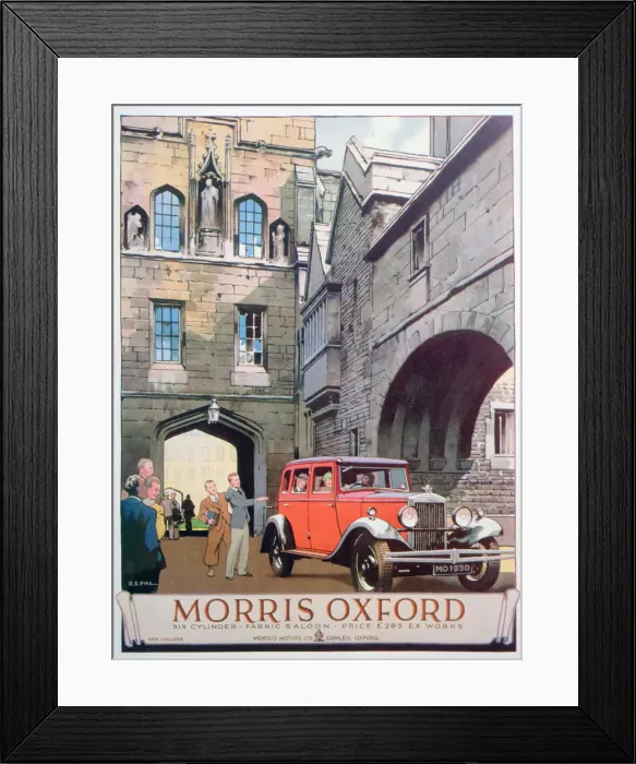 Framed Print : Advert for the Morris Oxford motor car, 1930 Framed Print : Advert for the Morris Oxford motor car, 1930