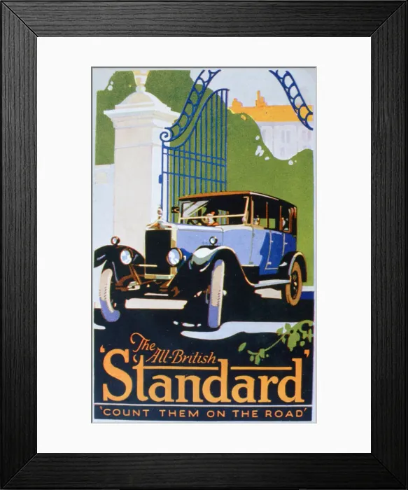 Framed Print : Advert for Standard motor cars, 1920s Framed Print : Advert for Standard motor cars, 1920s