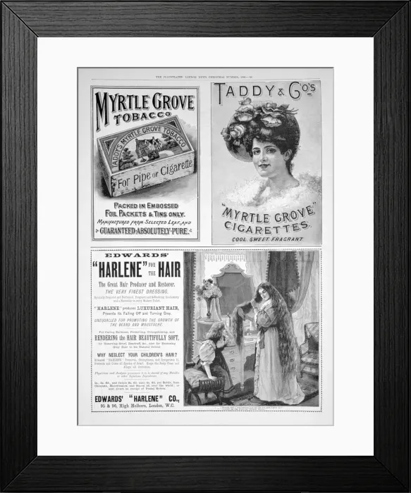 Framed Print : An advertising page in the Illustrated London News, Christmas number, 1896 Framed Print : An advertising page in the Illustrated London News, Christmas number, 1896