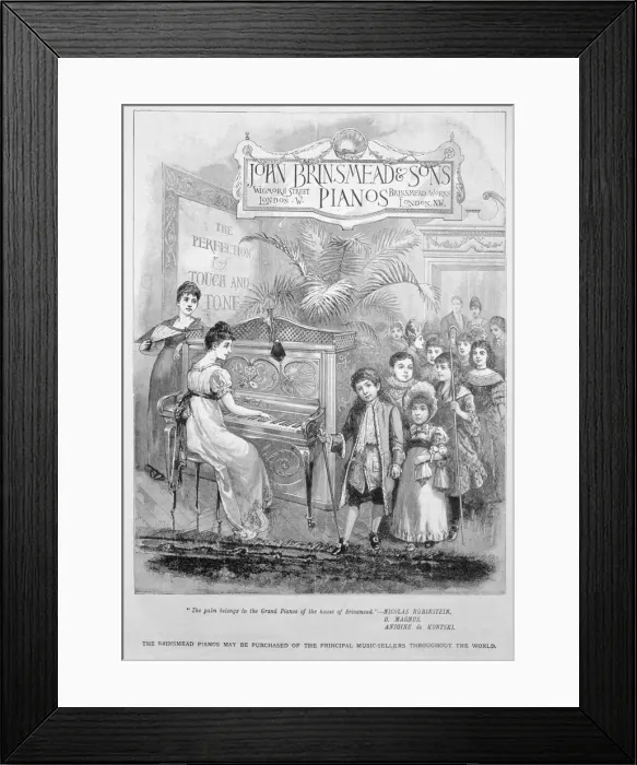 Framed Print : Advertisement for Brinsmead pianos, 1899 Framed Print : Advertisement for Brinsmead pianos, 1899