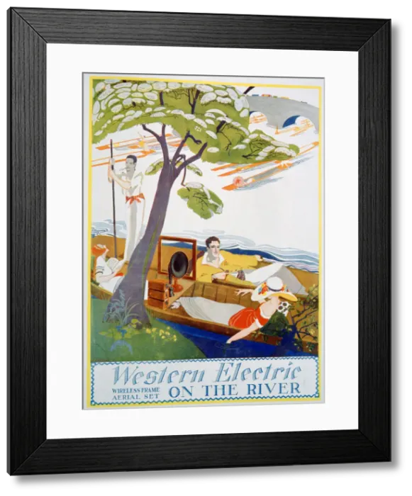 Framed Print : Advert for Western Electric Company wireless frame aerial sets, 1923 Framed Print : Advert for Western Electric Company wireless frame aerial sets, 1923