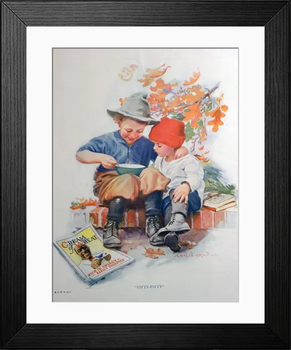 Framed Print : Advert for Cream of Wheat, American hot breakfast cereal, 1923 Framed Print : Advert for Cream of Wheat, American hot breakfast cereal, 1923