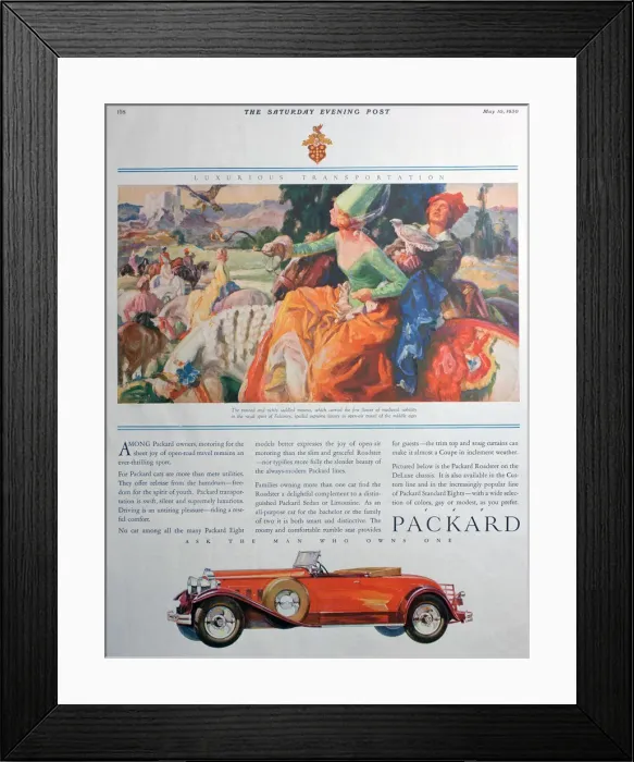 Framed Print : Packard car advert, 1930 Framed Print : Packard car advert, 1930
