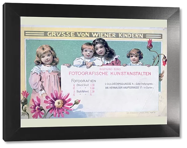 Early Viennese photographers advertising card