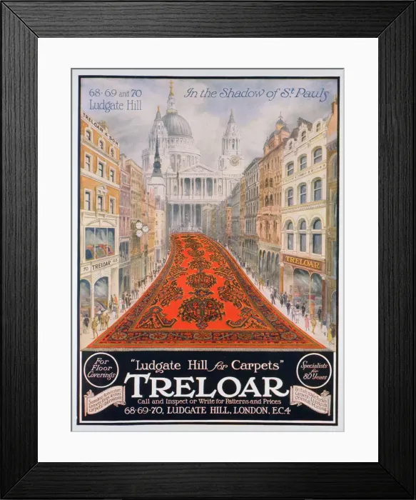 Framed Print : Advert for Treloar carpets, 1920 Framed Print : Advert for Treloar carpets, 1920