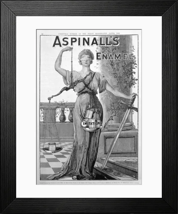 Framed Print : Aspinalls Enamel advertisement, 1889 Framed Print : Aspinalls Enamel advertisement, 1889