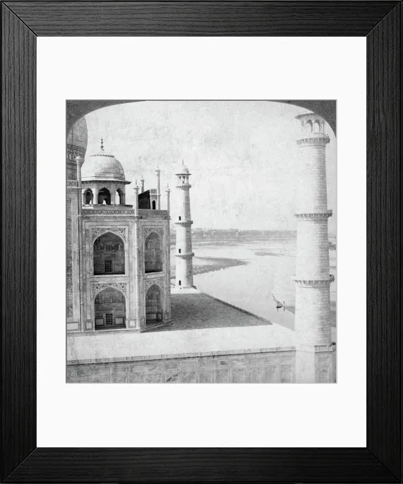 Framed Print : Looking north-west from the Taj Mahal up the Jumna river to Agra, India, 1903. Artist: Underwood & Underwood Framed Print : Looking north-west from the Taj Mahal up the Jumna river to Agra, India, 1903. Artist: Underwood & Underwood