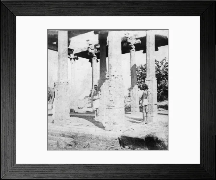 Framed Print : A ruined temple near Madras, India, 1874 Framed Print : A ruined temple near Madras, India, 1874