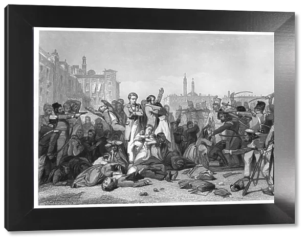 Massacre at Cawnpore, 1857, (c1860)