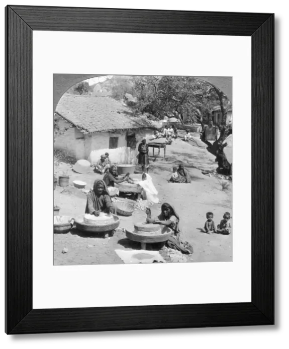 Framed Print : Village life, India, 1900s. Artist: Underwood & Underwood Framed Print : Village life, India, 1900s. Artist: Underwood & Underwood