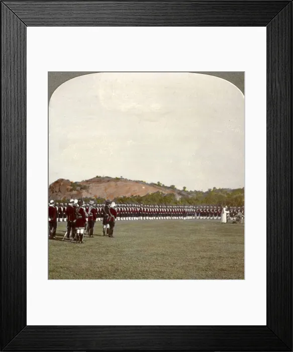 Framed Print : Receiving the colours inside the square, India, 1900s. Artist: Underwood & Underwood Framed Print : Receiving the colours inside the square, India, 1900s. Artist: Underwood & Underwood