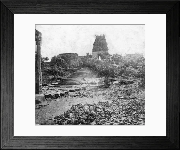 Framed Print : A ruined temple near Madras, India, 1874 Framed Print : A ruined temple near Madras, India, 1874