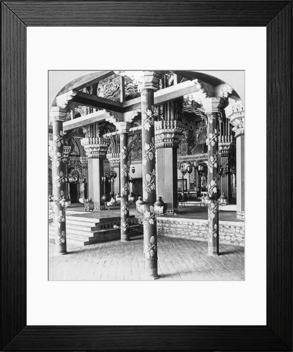 Framed Print : The Mahratta durbar hall, Palace of the Princess of Tanjore, Tanjore (Thanjavur), India, 1901. Artist: BL Singley Framed Print : The Mahratta durbar hall, Palace of the Princess of Tanjore, Tanjore (Thanjavur), India, 1901. Artist: BL Singley