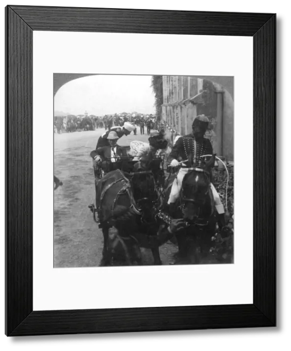 Framed Print : Lord and Lady Curzon at Christ Church, Simla, India, 1903. Artist: Underwood & Underwood Framed Print : Lord and Lady Curzon at Christ Church, Simla, India, 1903. Artist: Underwood & Underwood