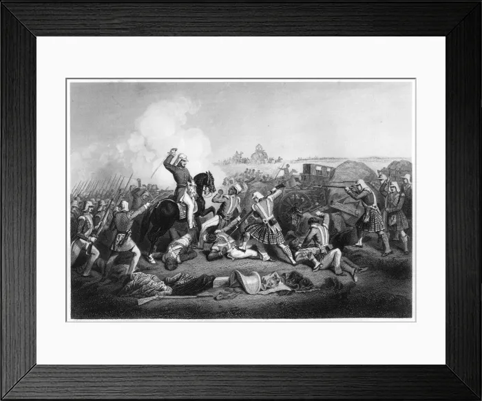 Framed Print : General Havelocks attack on Nana Sahib at Futtypore, 1857, (c1860) Framed Print : General Havelocks attack on Nana Sahib at Futtypore, 1857, (c1860)