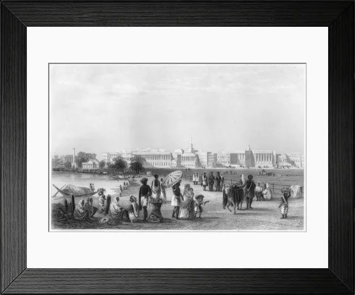 Framed Print : View of Calcutta from the Esplanade, c1860 Framed Print : View of Calcutta from the Esplanade, c1860