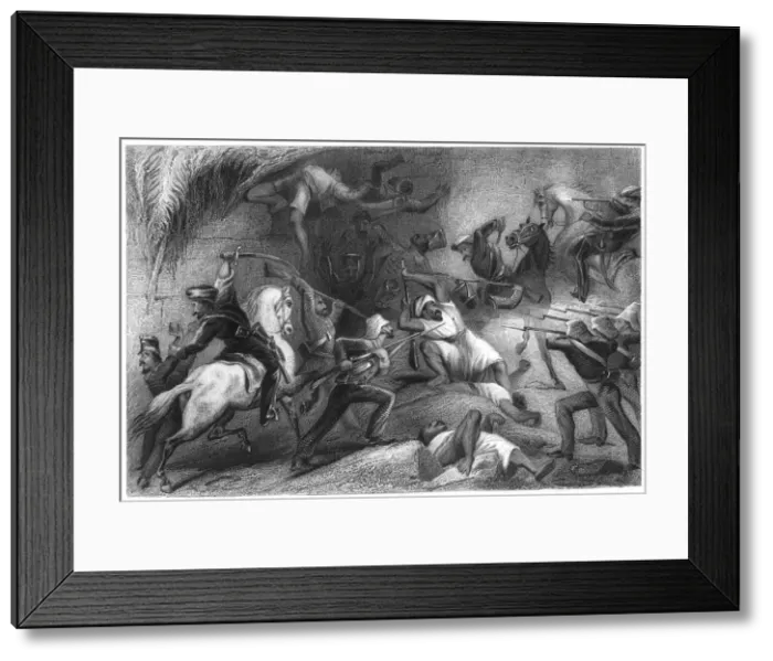 Framed Print : Repulse of a sortie from Delhi, 1857, (c1860) Framed Print : Repulse of a sortie from Delhi, 1857, (c1860)