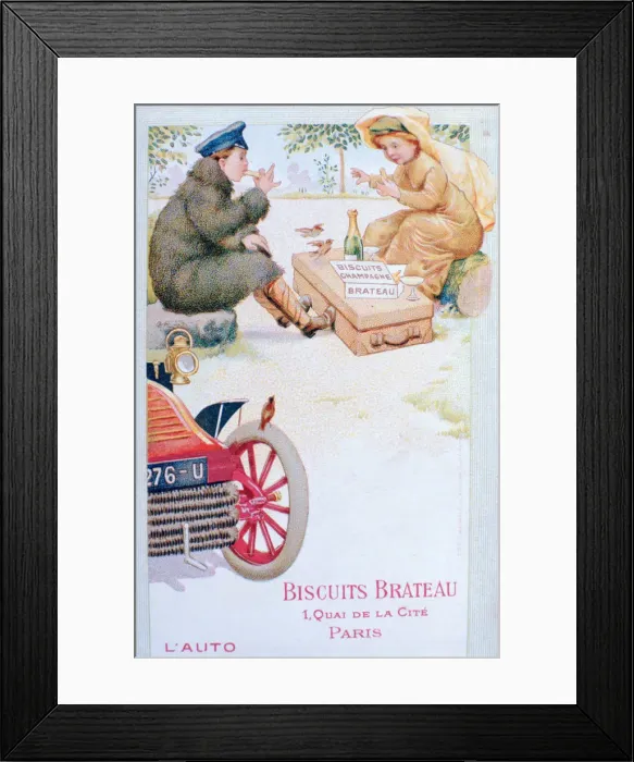 Framed Print : Advert for Biscuits Brateau, c1900s Framed Print : Advert for Biscuits Brateau, c1900s