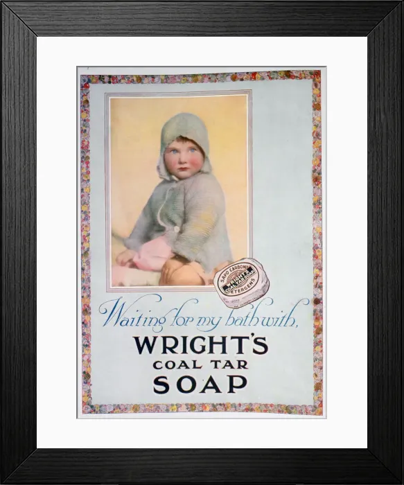 Framed Print : Advert for Wrights coal tar soap, 1924 Framed Print : Advert for Wrights coal tar soap, 1924