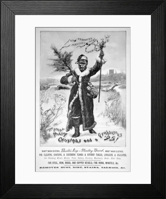 Framed Print : Advert for Brookes Monkey Brand soap, 1894 Framed Print : Advert for Brookes Monkey Brand soap, 1894