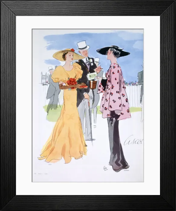 Framed Print : Fashion illustration, 1935 Framed Print : Fashion illustration, 1935