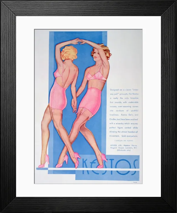 Framed Print : Kestos lingerie advert, 1935 Framed Print : Kestos lingerie advert, 1935