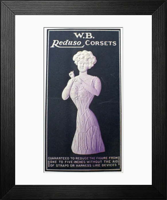 Framed Print : Advert for WB Reduso corsets, 1900s Framed Print : Advert for WB Reduso corsets, 1900s