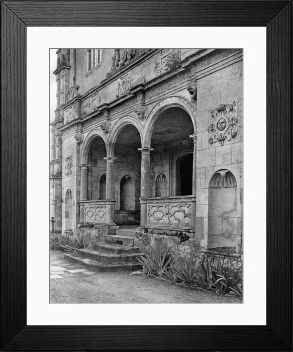 Framed Print : The loggia, Cranborne Manor House, Dorset, 1924-1926. Artist: E Bastard Framed Print : The loggia, Cranborne Manor House, Dorset, 1924-1926. Artist: E Bastard