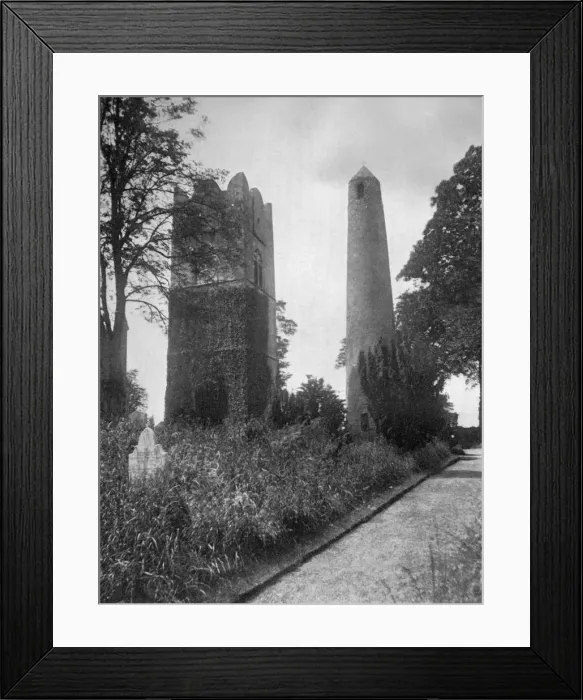 Framed Print : The Round Tower of Swords, Dublin, Ireland, from the east, 1924-1926. Artist: Valentine & Sons Ltd Framed Print : The Round Tower of Swords, Dublin, Ireland, from the east, 1924-1926. Artist: Valentine & Sons Ltd