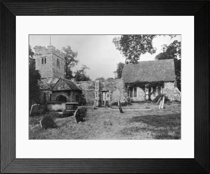Framed Print : The old church, Chingford, Essex, 1924-1926 Framed Print : The old church, Chingford, Essex, 1924-1926