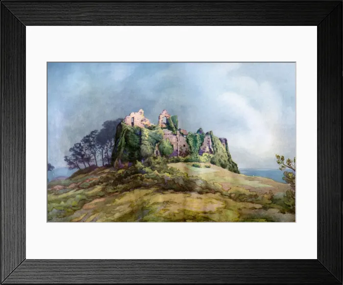 Framed Print : Oystermouth Castle, near Swansea, Wales, 1924-1926. Artist: FC Varley Framed Print : Oystermouth Castle, near Swansea, Wales, 1924-1926. Artist: FC Varley