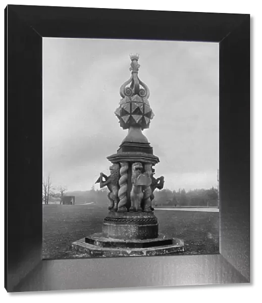 The sundial, Glamis Castle, 1924-1926. Artist: Valentine & Sons Ltd