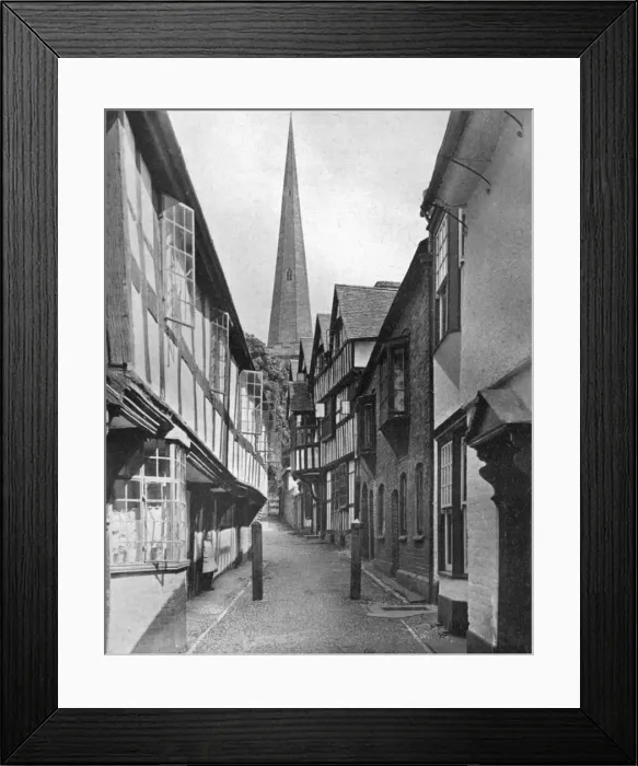 Framed Print : Church Lane, Ledbury, Herefordshire, 1924-1926. Artist: E Bastard Framed Print : Church Lane, Ledbury, Herefordshire, 1924-1926. Artist: E Bastard