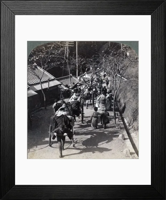 Framed Print : Riding to Daijingu Temple, for Shinto festival of worship of the Sun Goddess, Yokohama, Japan, 1904. Artist: Underwood & Underwood Framed Print : Riding to Daijingu Temple, for Shinto festival of worship of the Sun Goddess, Yokohama, Japan, 1904. Artist: Underwood & Underwood