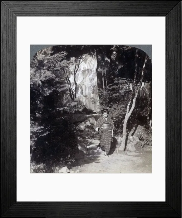 Framed Print : Splashing waters of a waterfall at Yumoto, Japan, 1904. Artist: Underwood & Underwood Framed Print : Splashing waters of a waterfall at Yumoto, Japan, 1904. Artist: Underwood & Underwood