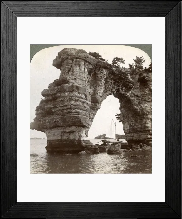 Framed Print : Rock arch in Matsushima Bay, south-east Japan, 1904. Artist: Underwood & Underwood Framed Print : Rock arch in Matsushima Bay, south-east Japan, 1904. Artist: Underwood & Underwood