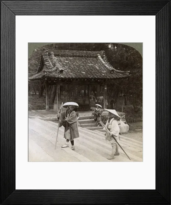 Framed Print : Women pilgrims on the steps of Omuro Gosho (east), Kyoto, Japan, 1904. Artist: Underwood & Underwood Framed Print : Women pilgrims on the steps of Omuro Gosho (east), Kyoto, Japan, 1904. Artist: Underwood & Underwood