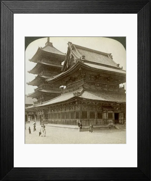 Framed Print : Stately splendour of the Shitenno-ji Temple, Osaka, Japan, 1904. Artist: Underwood & Underwood Framed Print : Stately splendour of the Shitenno-ji Temple, Osaka, Japan, 1904. Artist: Underwood & Underwood
