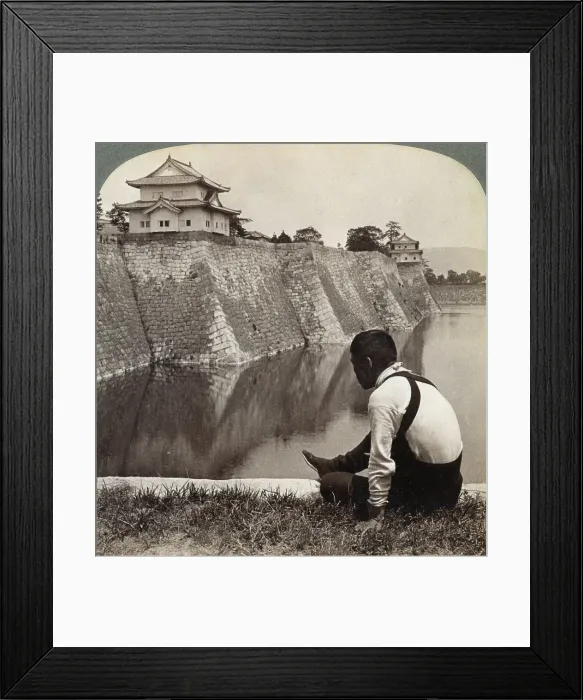 Framed Print : Feudal castle of the proud Shoguns, Osaka, Japan, 1904. Artist: Underwood & Underwood Framed Print : Feudal castle of the proud Shoguns, Osaka, Japan, 1904. Artist: Underwood & Underwood