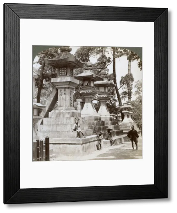 Framed Print : Stone lanterns at Sumiyoshi, Osaka, Japan, 1904. Artist: Underwood & Underwood Framed Print : Stone lanterns at Sumiyoshi, Osaka, Japan, 1904. Artist: Underwood & Underwood