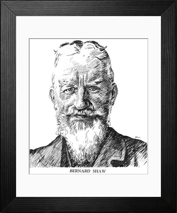 Framed Print : George Bernard Shaw, Irish playwright, 1926. Artist: Brill Framed Print : George Bernard Shaw, Irish playwright, 1926. Artist: Brill